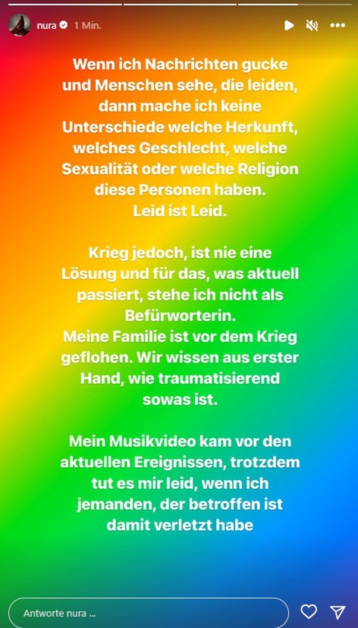 Nura äußert sich zu den Vorwürfen.