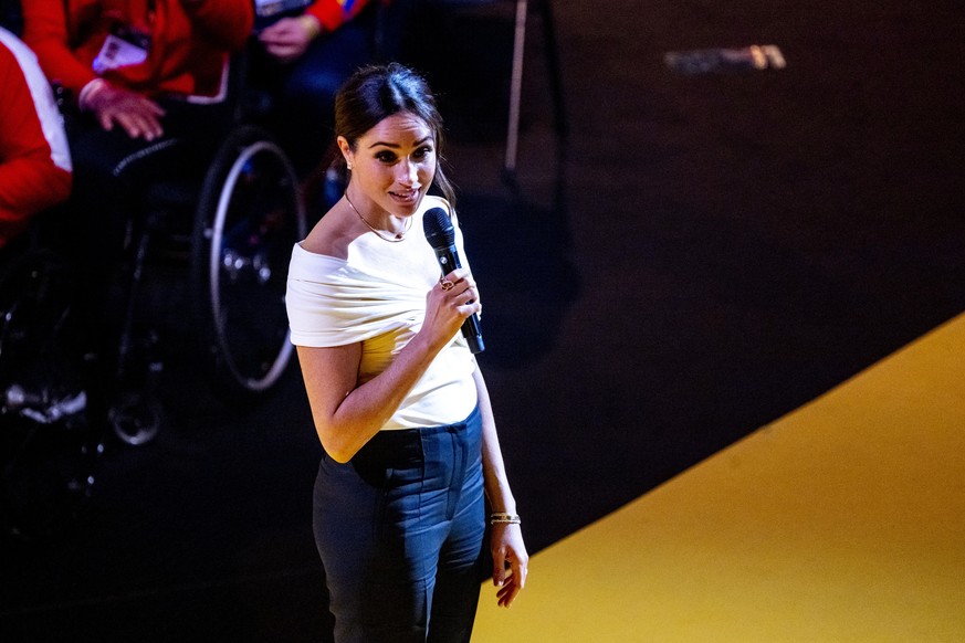 16-04-2022 The Hague Meghan Markle, Duchess of Sussex during the openings ceremony of the 2020 Invictus Games, an international sporting event for wounded, injured and sick service personnel and veter ...