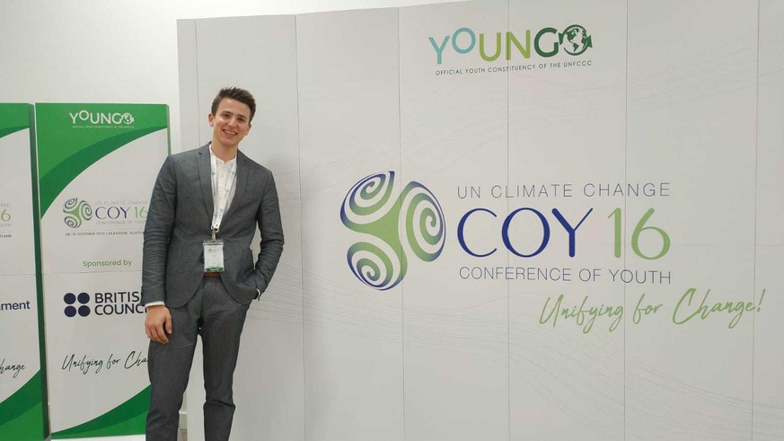 Der UN-Jugend-Delegierte Joshua Steib aus München erarbeitet gemeinsam mit 500 jungen Menschen aus den 197 Staaten, die das Pariser Klimaabkommen unterzeichnet haben, ein Positionspapier für die Staat ...
