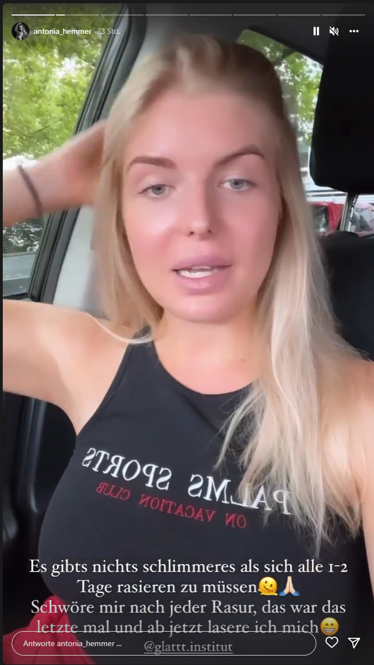 Antonia Hemmer hat genug davon, sich regelmäßig rasieren zu müssen.