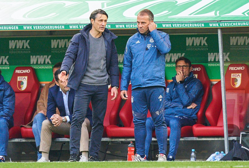 Niko Kovac (r.) trainierte den FC Bayern von 2018 bis 2019, wurde dann von Hansi Flick (l.) ersetzt, der jedoch im Sommer 2021 seine Tätigkeit beendet.  