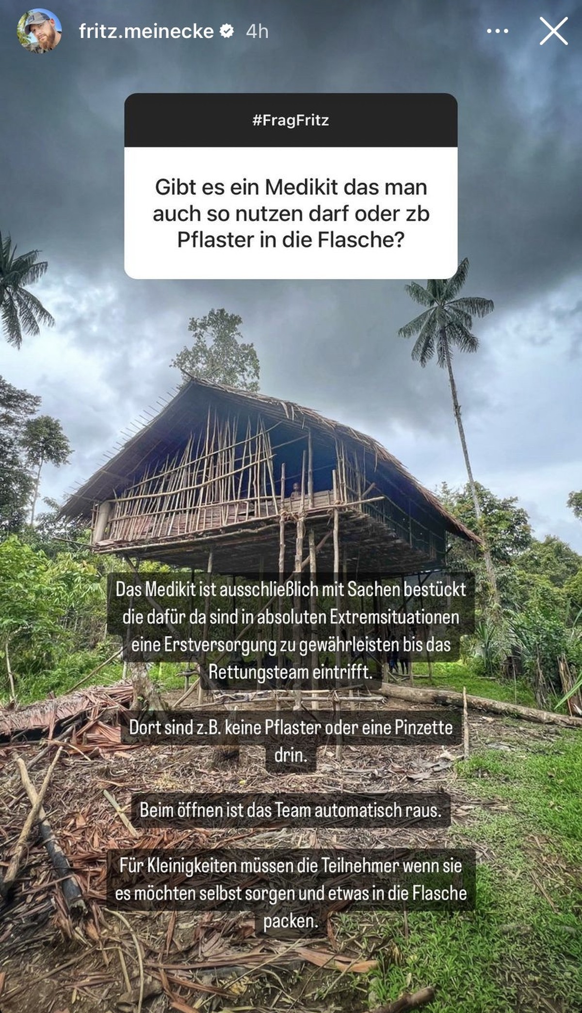 Beim Öffnen des Medikits scheiden die Stars des Formats aus.