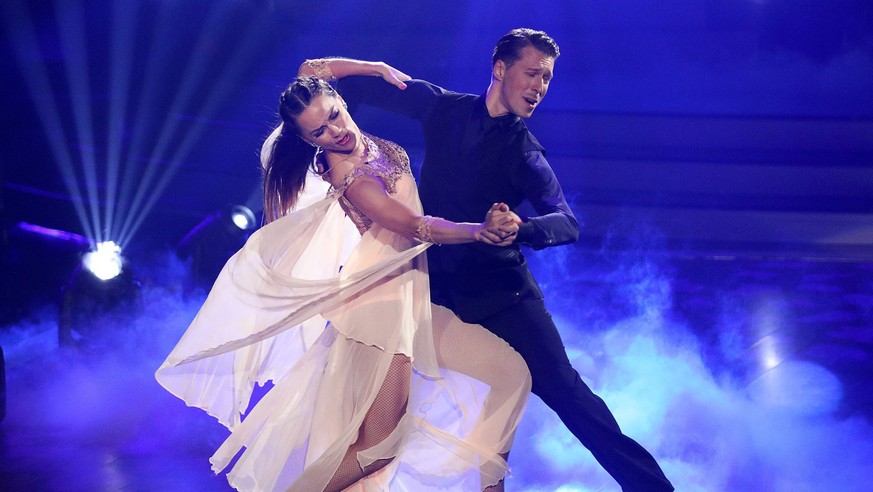 COLOGNE, GERMANY - MAY 11: Renata Lusin and Valentin Lusin perform on stage during the 8th show of the 11th season of the television competition &#039;Let&#039;s Dance&#039; on May 11, 2018 in Cologne ...