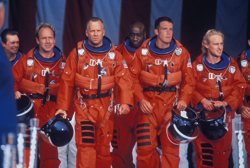 Armageddon 1998 Steve Buscemi, Will Patton, Bruce Willis, Michael Clarke Duncan, Ben Affleck, Owen Wilson PUBLICATIONxINxGERxSUIxAUTxONLY Copyright: xFrankxMasix 30555_018
Armageddon 1998 Steve Busce ...