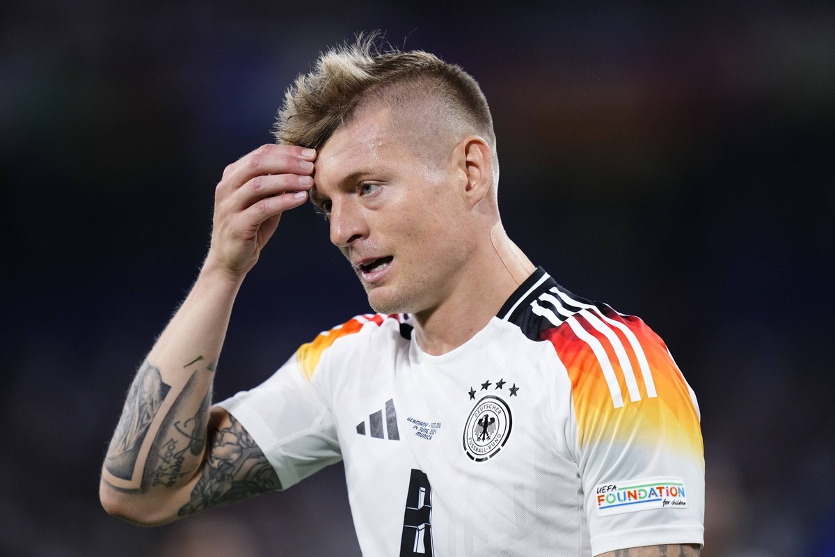 Germany v Scotland: Group A - UEFA EURO, EM, Europameisterschaft,Fussball 2024 Toni Kroos central midfield of Germany and Real Madrid during the UEFA EURO 2024 group stage match between Germany and Sc ...