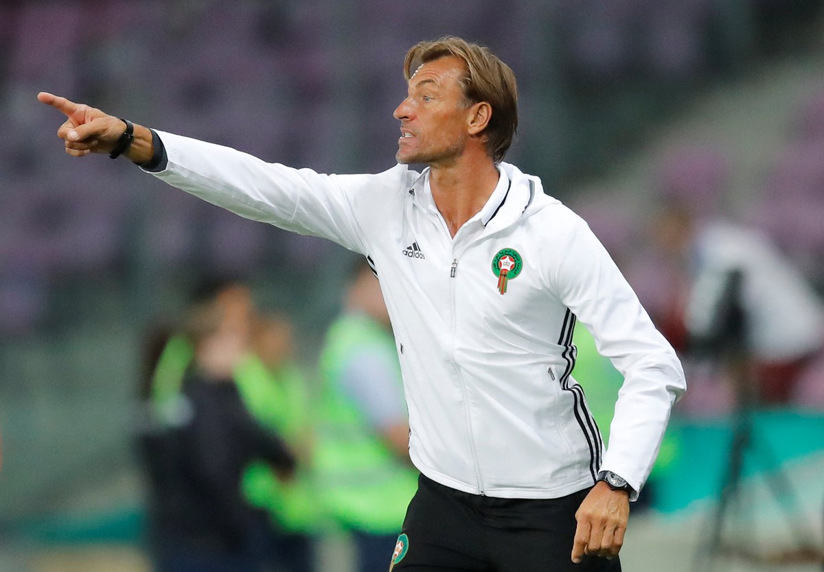 Soccer Football - International Friendly - Morocco vs Slovakia - Stade de Geneve, Geneva, Switzerland - June 4, 2018 Morocco coach Herve Renard REUTERS/Denis Balibouse