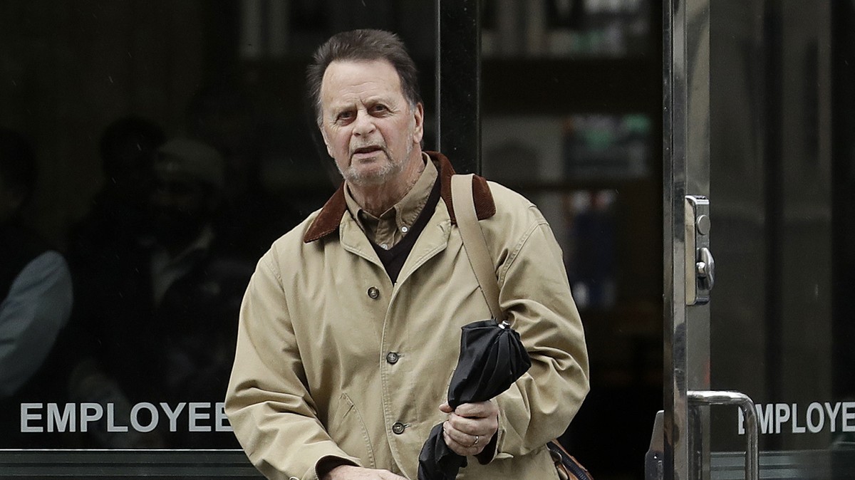 Edwin Hardeman leaves a federal courthouse in San Francisco, Monday, Feb. 25, 2019. A jury in federal court in San Francisco will decide whether Roundup weed killer caused Hardeman's cancer in a ...