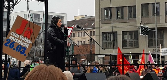 Auf dem Klimastreik 2023 in Berlin.