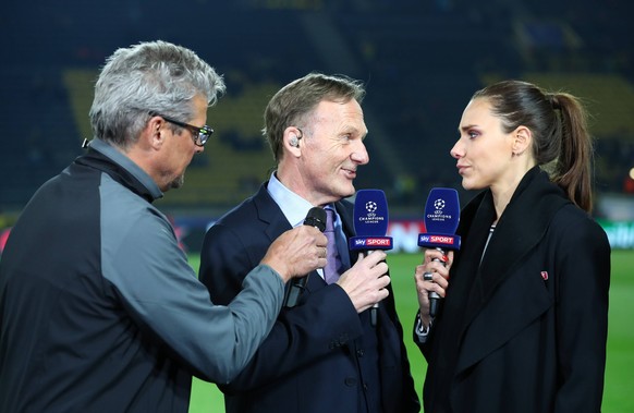 Tuesday April 11, 2017, season 2016/2017, UEFA Champions League, quarter-finals, first leg at Signal Iduna Park, BVB 09 Borussia Dortmund - AS Monaco, Norbert Dickel (stadium announcer, BVB), Hans-Joachim Wat ...