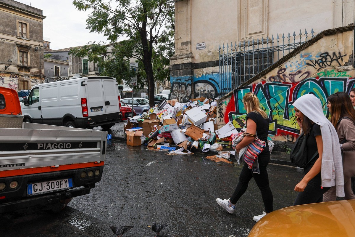 Italien, Tourismus EU, ITA, Italien, Sizilien, Palermo: Müllproblem in Palermo. EU, ITA, Italy, Sicily, Palermo: garbage problem in Palermo.