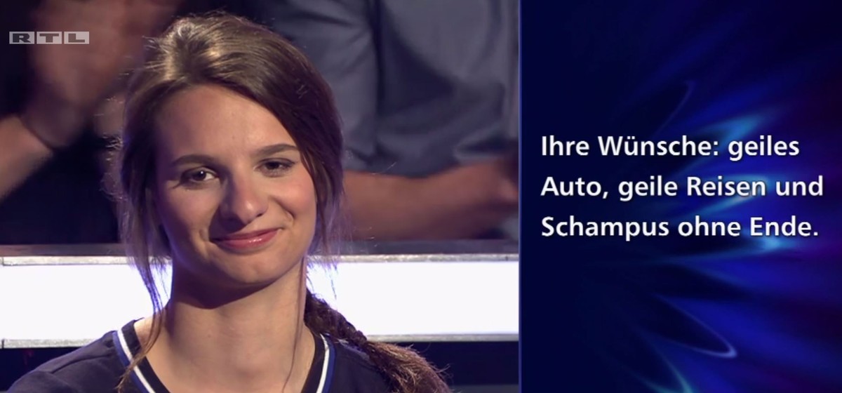 Geile Wünsche, oder? Direkt sympathisch.
