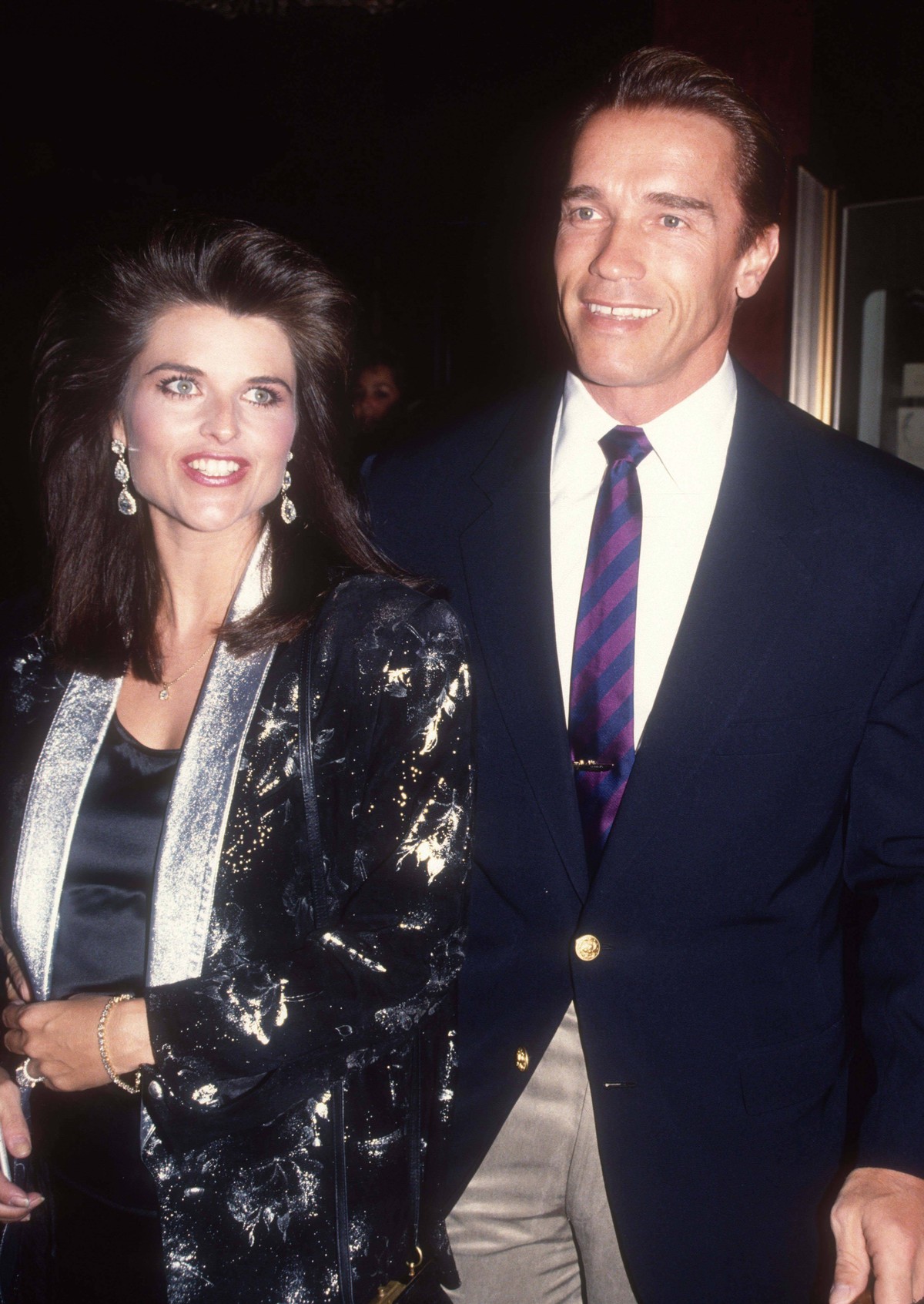 Maria Shriver Arnold Schwarzenegger 1989 Photo By Adam Scull/PHOTOlink.net / MediaPunch PUBLICATIONxINxGERxSUIxAUTxONLY Copyright: xAdamxScull/PHOTOlink.netx/xMediaPunchx