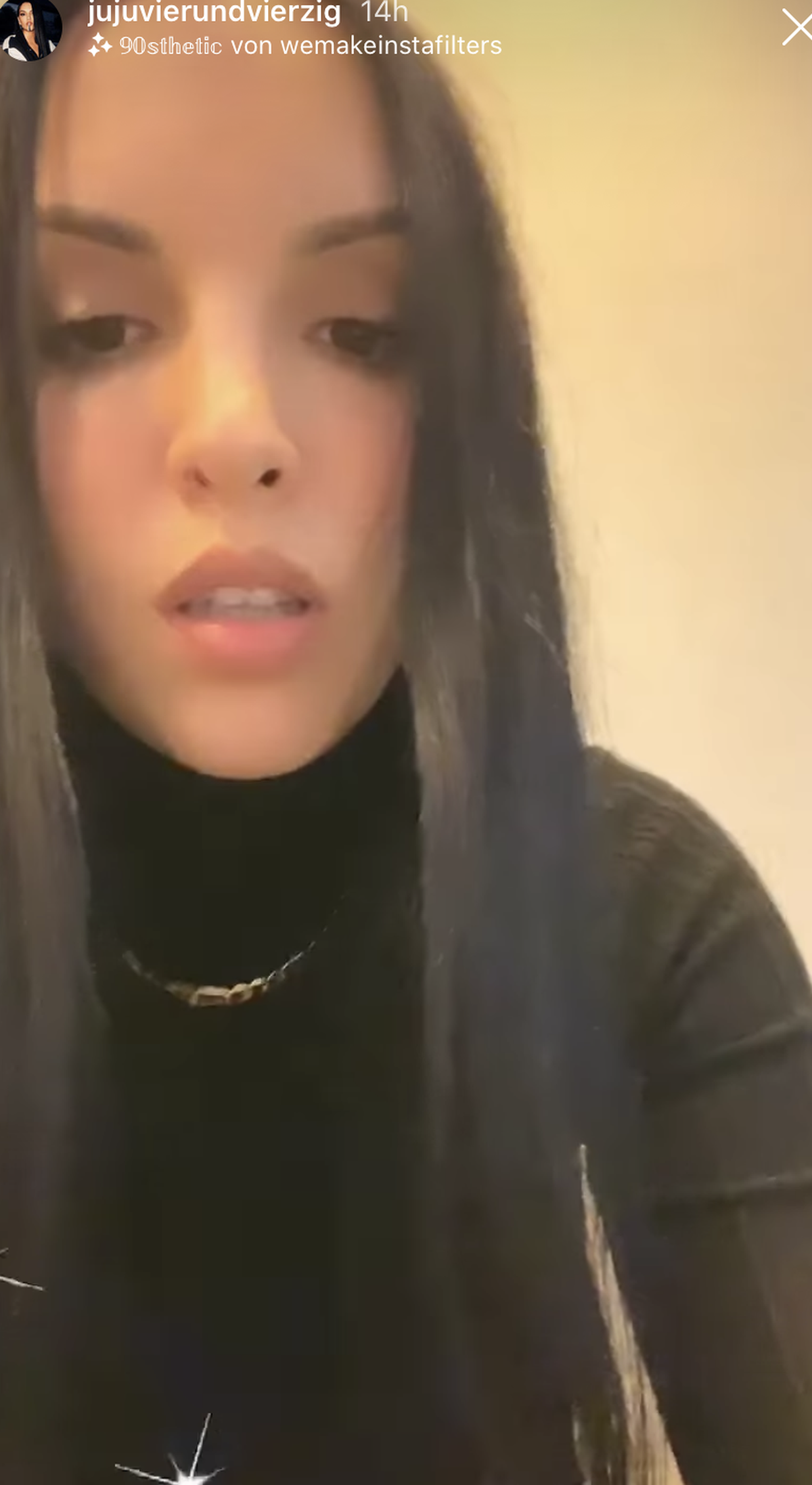 Juju: Auf Instagram erklärt sie ihren Fans, was los ist.