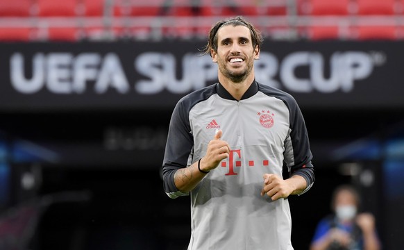 Soccer Football - European Super Cup - Bayern Munich Training - Puskas Arena, Budapest, Hungary - September 23, 2020 Bayern Munich&#039;s Javi Martinez during training Pool via REUTERS/Attila Kisbened ...