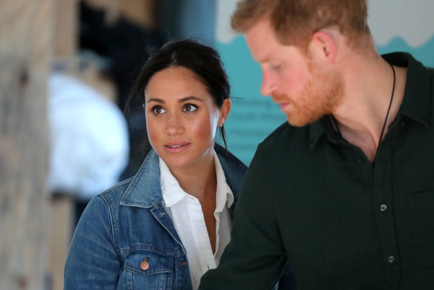 CAPE TOWN, SOUTH AFRICA - SEPTEMBER 24: Meghan, Duchess of Sussex and Prince Harry, Duke of Sussex visit Waves for Change, an NGO, at Monwabisi Beach on September 24, 2019 in Cape Town, South Africa.  ...