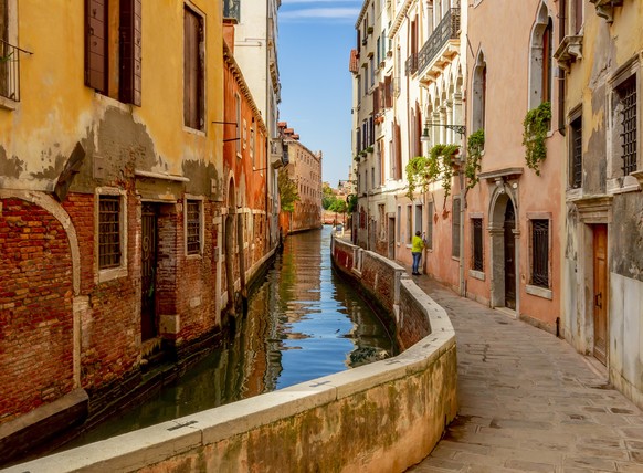 Venedig liegt nur knapp über dem Meeresspiegel.