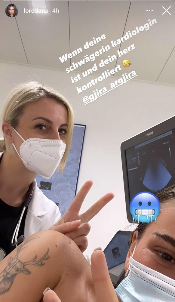 Loredana veröffentlicht ein Foto, das bei einem Arztbesuch entstanden ist.