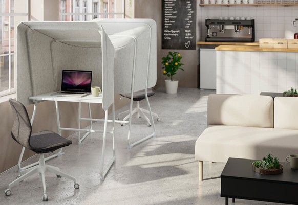 Ikea berücksichtigt bei seinen neuen Büromöbeln die Schallisolierung.