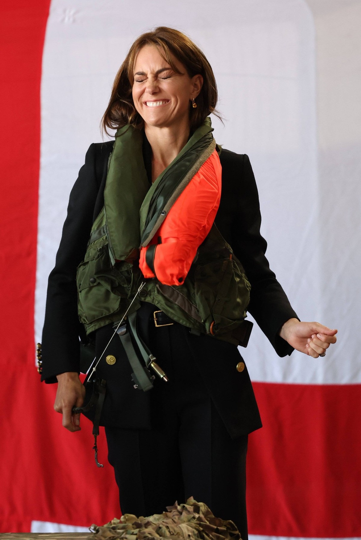 . 18/09/2023. Yeovilton , United Kingdom. Kate Middleton, the Princess of Wales, at Royal Naval Air Station Yeovilton, United Kingdom. PUBLICATIONxINxGERxSUIxAUTxHUNxONLY xStephenxLockx/xi-Imagesx IIM ...