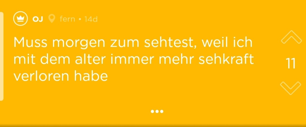 Verständlich.
