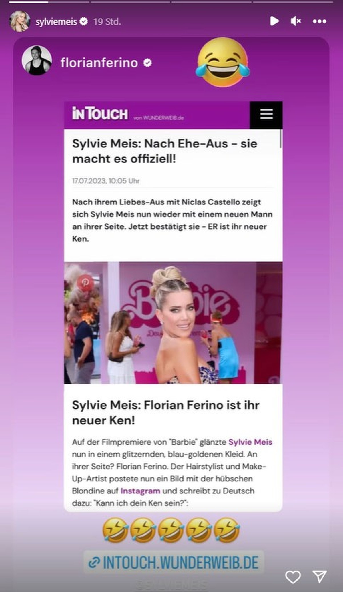 Sylvie Meis amüsiert sich über die Gerüchte.